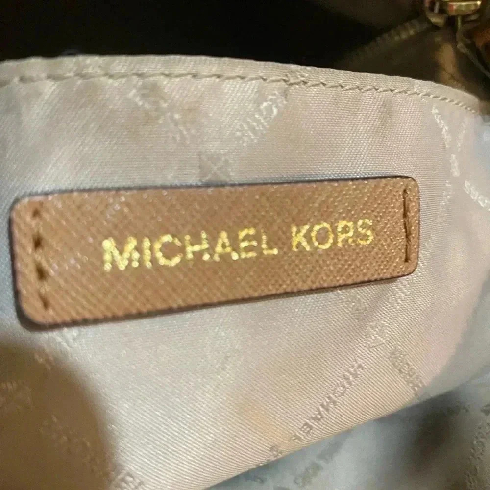 Michael Kors Mk Signature Print Canvas Satchel Ha… - image 5